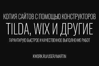 Копия Лэндинга на Tilda и других конструкторах