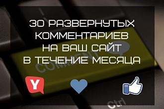 30 комментариев на Ваш сайт в течение месяца