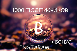 1000 подписчиков в Instagram + Бонус