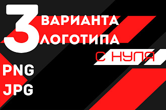 3 Варианта Логотипа на Заказ с Нуля