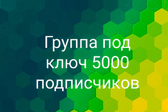 Группа под ключ с вашей тематикой 5000 подписчиков также репосты