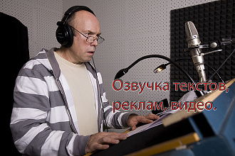 Запишу звук для вашего видео, рекламы, аудиокниги на отличн. микрофон