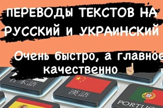 Переведу ваш текст на русский и украинский