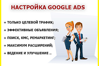 Эффективная настройка Google Ads под ключ + оптимизация