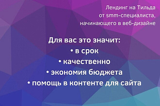 Сделаю лендинг на Тильде, помогу с контентом