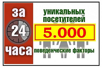 5.000 Уникальных посетителей за 24 часа