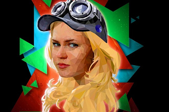 Портрет в стиле Low Poly