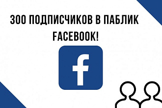 300 подписчиков в паблик на Facebook