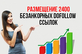 Размещение 2400 безанкорных ссылок