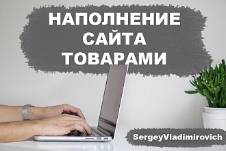 Наполнение интернет-магазина товарами