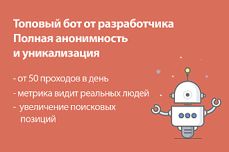 Поведенческие факторы с помощью бота. Полная анонимность и уникализация