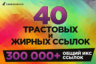 40 вечных ссылок с трастовых сайтов, общий ИКС более 300000