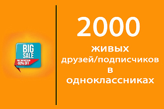 Живые подписчики в Одноклассниках 2000