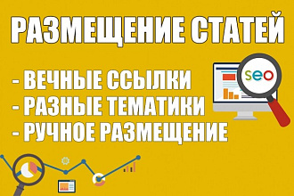 Размещу вручную 6 статей с вечными ссылками на 6 сайтах