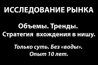 Маркетинговый анализ, исследование рынка