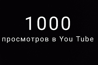 1000 реальных просмотров в You Tube