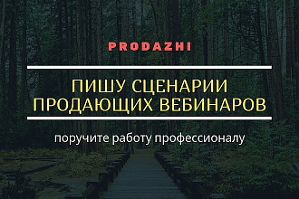 Напишу сценарий продающего вебинара