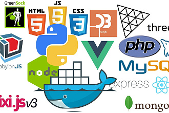 Создам Nodejs React и Vuejs приложения