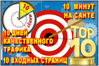Качественные посетители на 10 входных страниц за 10 дней