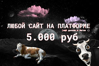 Сделаю любой сайт на платформе Тильда за 5.000 рублей, в Фигме - 8.000