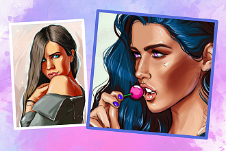 Портрет в стиле Digital art