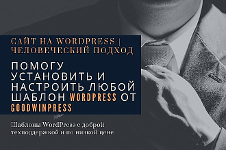 Помогу установить и настроить любой шаблон WordPress от Goodwinpress