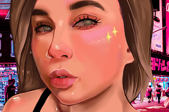 Нарисую портрет digital