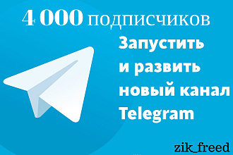 4000 подписчиков на ваш канал Telegram + Бонус