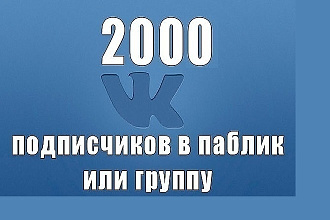+2000 подписчиков