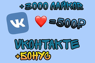 +3000 лайков вконтакте