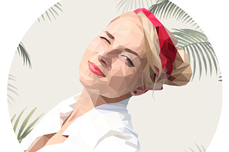 Портрет в технике Low Poly