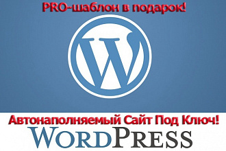 Создам автонаполняемый сайт на WordPress, Pro-шаблон в подарок
