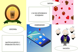 Недорого создам логотипы,персонажей,паттерн,маскот в векторное графике