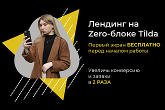 Лендинг на Zero-блоке Tilda и бесплатный анализ бизнеса