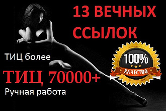 13 вечных трастовых русских ссылок. Ручная работа. Общий ТИЦ 70000 +