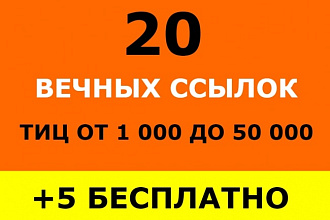 20 жирных вечных ссылок с ТИЦ от 1000 + 5 бесплатно