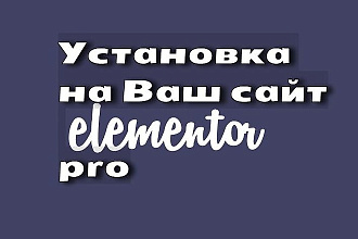 Установлю плагин Elementor pro на Ваш сайт на wordpress