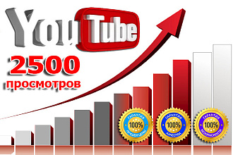 2500 просмотров на Видео в ютуб