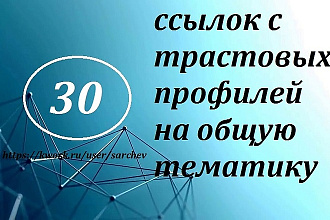 30 ссылок с трастовых профилей на общую тематику