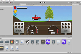 Почти клон Hill Climb Racing на UNITY