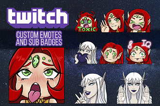 Смайлы и саб иконки для Twitch канала