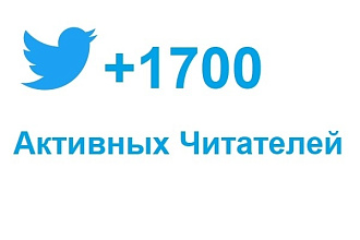 1700 подписчиков в ваш аккаунт Twitter