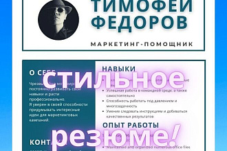 Стильное оформление резюме