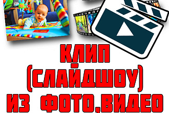 Слайд-шоу из ваших фото и видео. Видеоролик. Клип. Монтаж видео