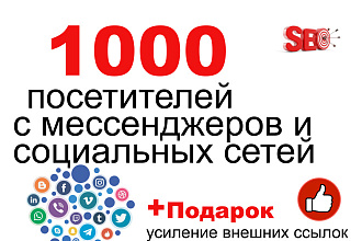 1000 переходов из социальных сетей и мессенджеров. Мощные факторы