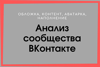 Анализ сообщества ВКонтакте