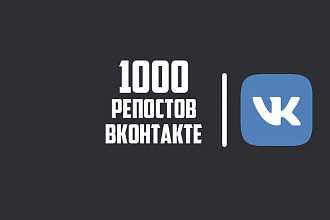1000 Репостов в ВКонтакте