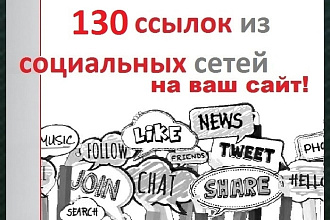 130 ссылок из социальных сетей на Ваш сайт