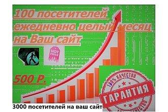 3000 реальных посетителей на ваш сайт