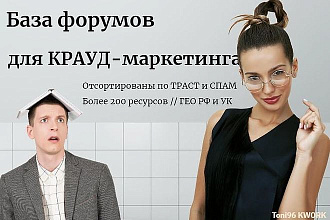 Готовая база форумов для крауд-маркетинга ГЕО РФ и УК